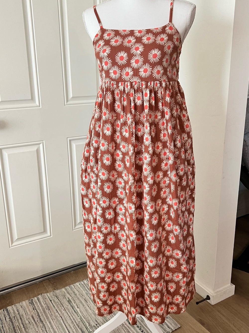 Hanna Andersson White Daisy on Canyon Maxi Dress Size XS